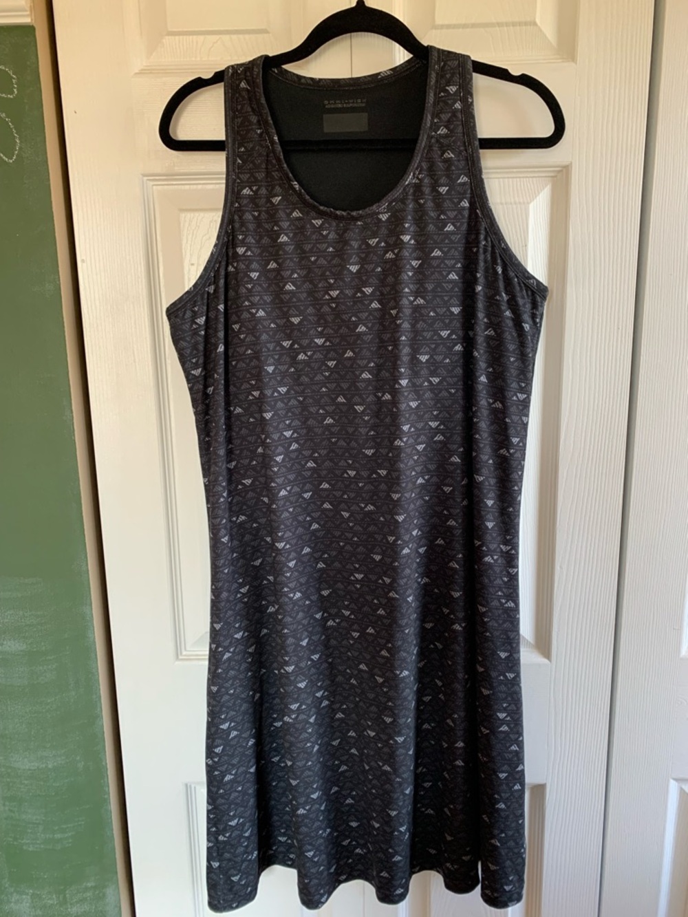 Columbia Black Dress with Light Gray Triangle Print